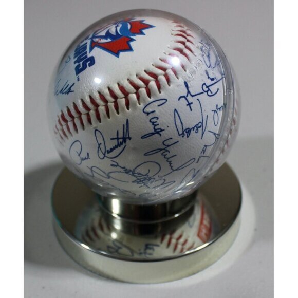 Vintage 90s Toronto Blue Jays Anniversary Honda Team Signed Baseball Collection - Picture 2 of 7